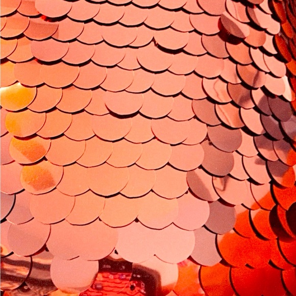 Pink/Rose Gold Sequin Dress w/ spaghetti straps REAS TOUR INSPIRED - Picture 6 of 8